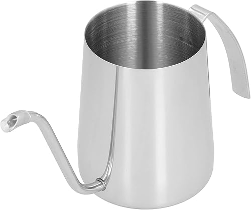 Miniatura 5 de Hervidor de cuello de cisne, 11.8 fl oz para verter sobre la tetera de cuello de cisne, cafetera de acero inoxidable, tetera de cuello de ganso,