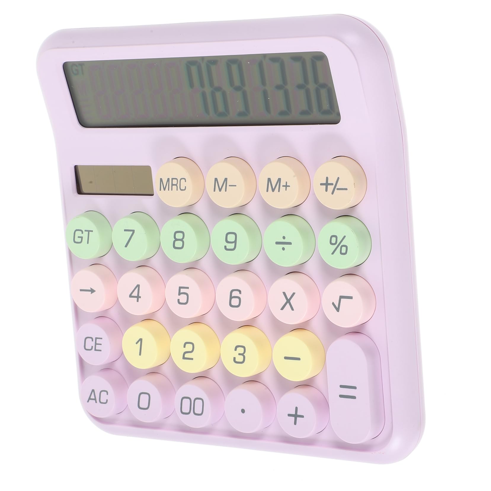 HAPINARY Basic Mechanical Keyboard Calculator Portable Cute Tabletop Device for Office Use Lightweight Design for Students Professionals Functional Candy Color Display