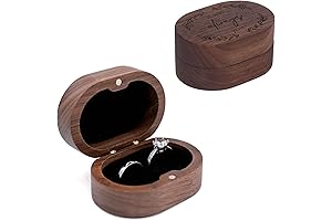 Rustic Handmade Wooden Ring Box for Weddings and Engagements