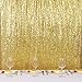 TRLYC 2FT by 8FT Christmas Sparkly Gold Sequin Window Curtain Backdrop for Wedding Party