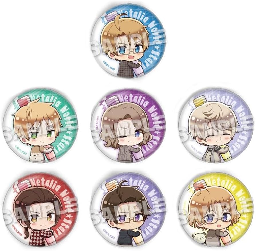 Amazon.co.jp: ヘタリア World☆Stars トレーディング缶バッジ