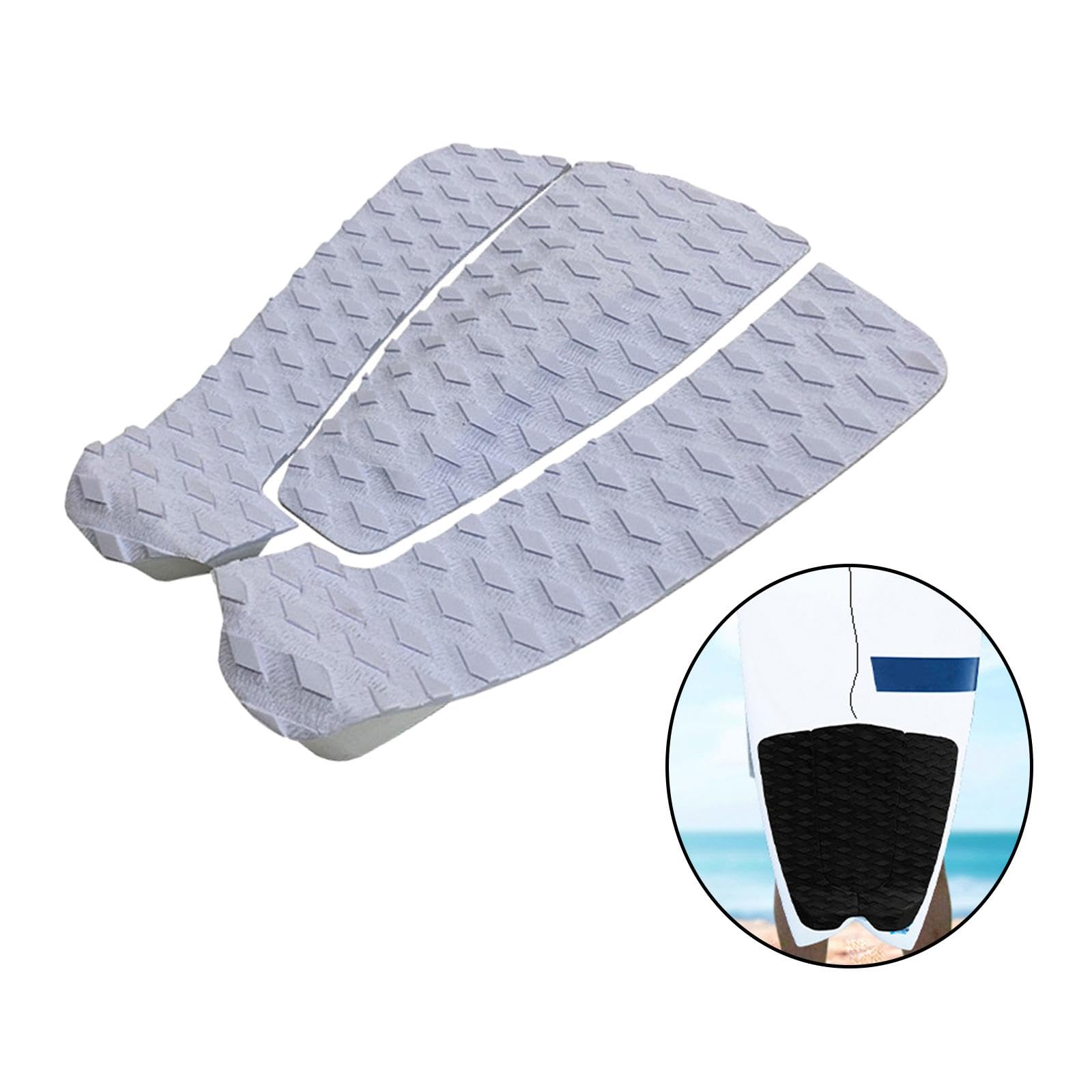 3X Planche de Surf Traction Pad Deck Grips Mat Anti Slip Stomp Foot Pads Deck Tail Pads Planches de Surf Pads pour Skimboard Bodyboards Planches de