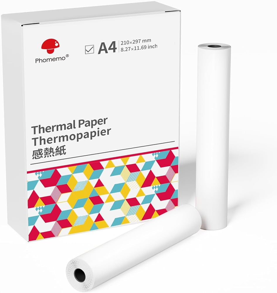 Amazon | Phomemo 感熱紙 A4 サーマルプリンター専用紙 M08F M832 M836