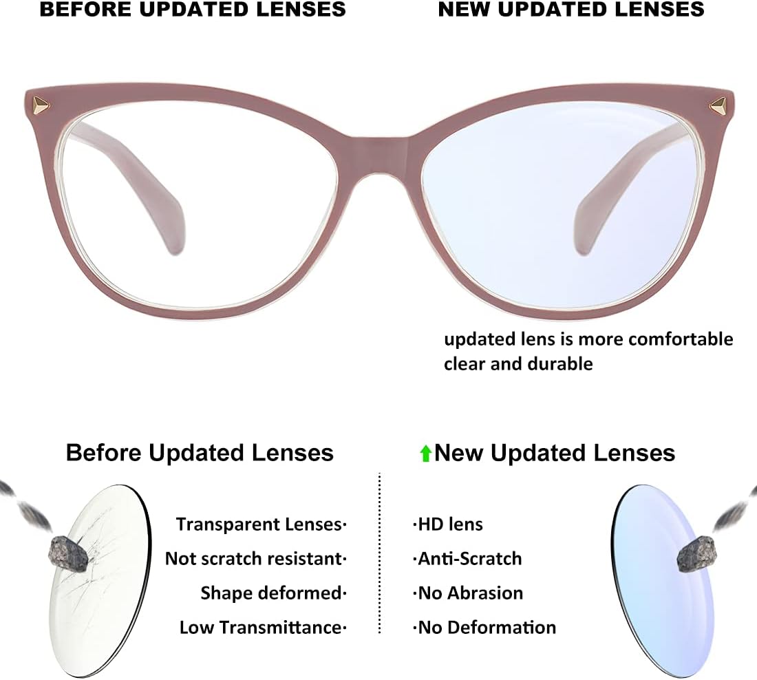 MEETSUN Non Prescription Glasses Frames For Women，Retro Cateye Fake Eyeglasses HD Clear Lens