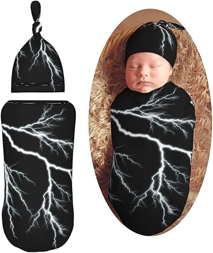 Manta para envolver al bebé con gorro, suave saco de dormir para bebé con diseño de cielo negro disponible en Yaxa Venezuela