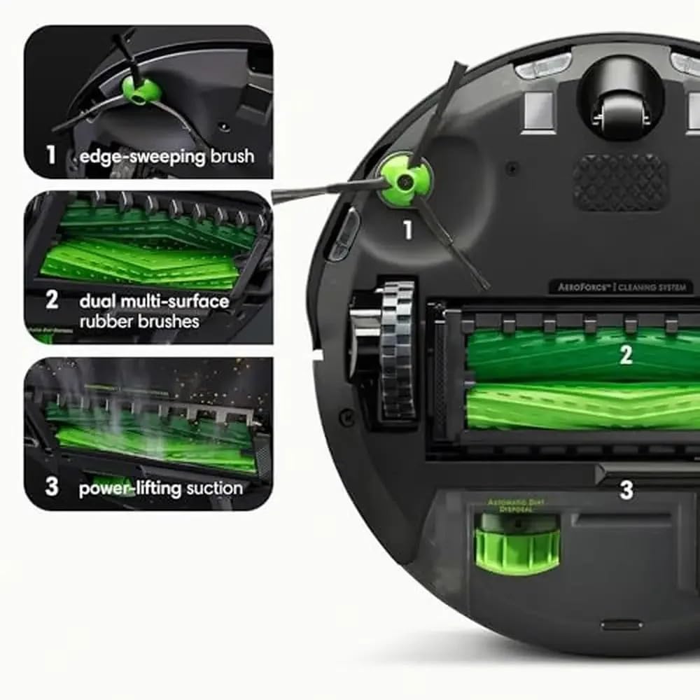 aspirapolvere portatile Aspirapolvere robot con mappatura intelligente 60 giorni Compatibile con lo svuotamento automatico Pulizia personalizzata aspirador potente
