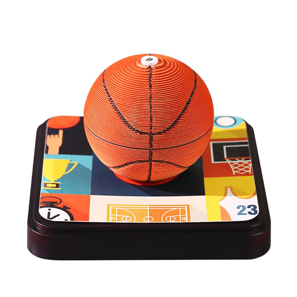 Calendario intagliato in carta 3D a tema basket