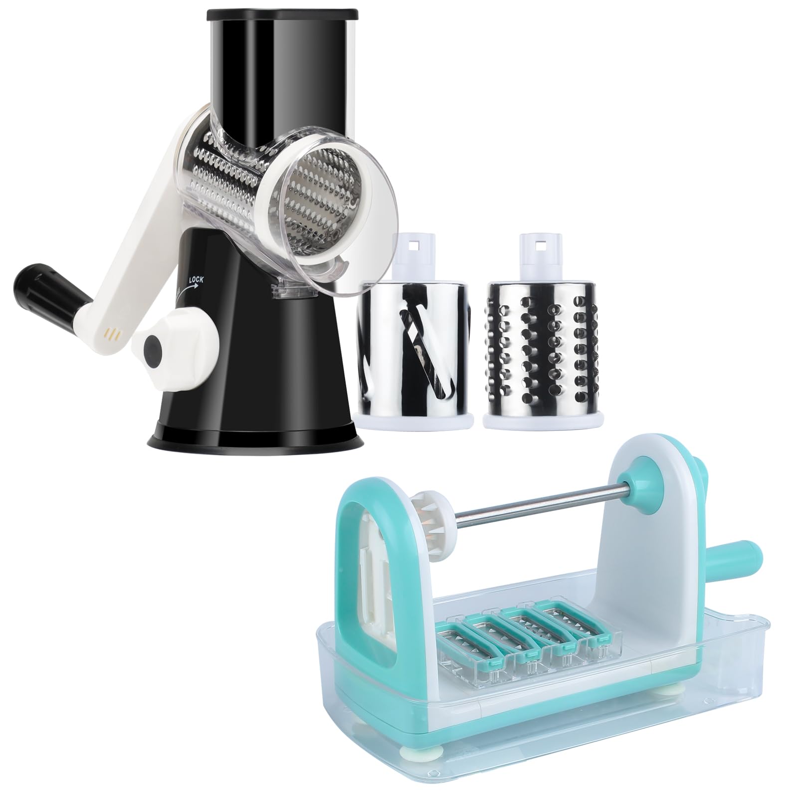 Amazon.com: Ourokhome Rotary Cheese Grater Hand Crank, Kitchen