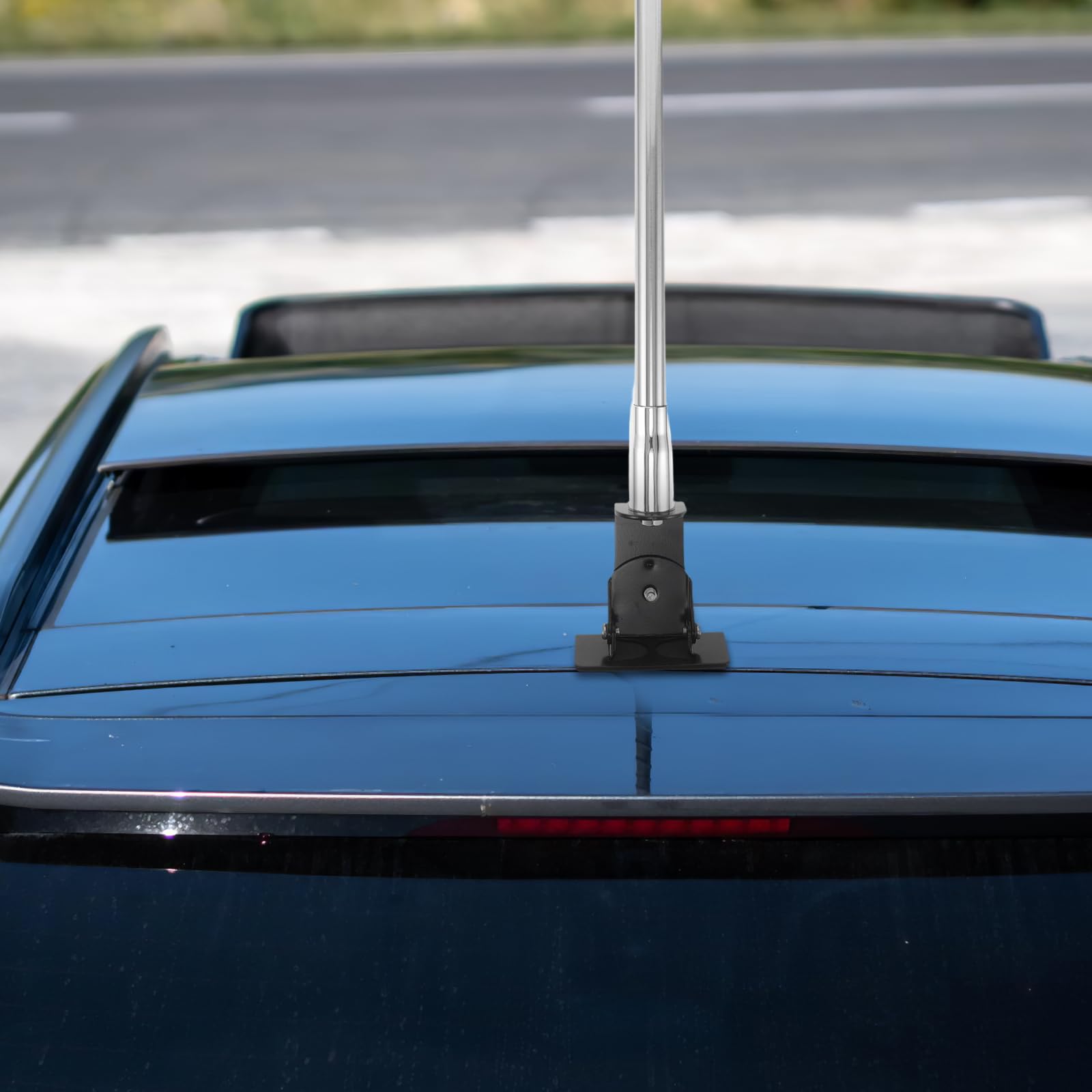 Antena Decorativa para Coche 36 Cm de Metal Negro Accesorio de Antena de Techo para Automóviles y Camionetas Aérea de Radio Soporte Resistente para Uso Exterior y Señal Mejorada