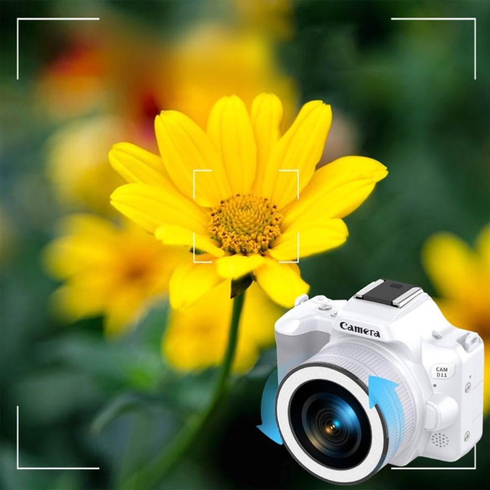 Aparat cyfrowy 48 MP 2K z 16-krotnym zoomem, przenośna kamera do vlogowania do fotografii, 2-calowy ekran HD, do połączenia OTG, 12 diod LED (czarna)