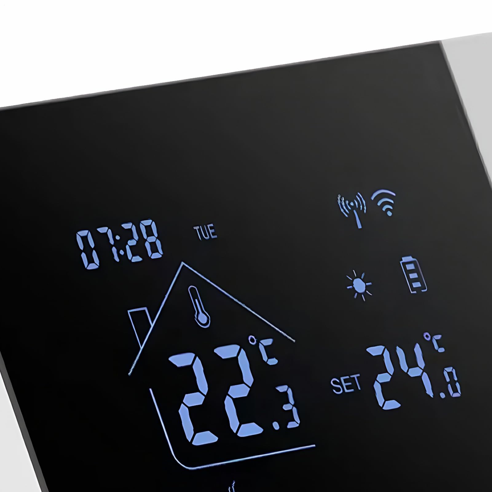 Termostato Wifi – APP Wifi & Termostato di controllo vocale | Regolatore temperatura caldaia acqua – per casa, camper, hotel, interni, soggiorno, camera da letto, bagno, garage, cantina