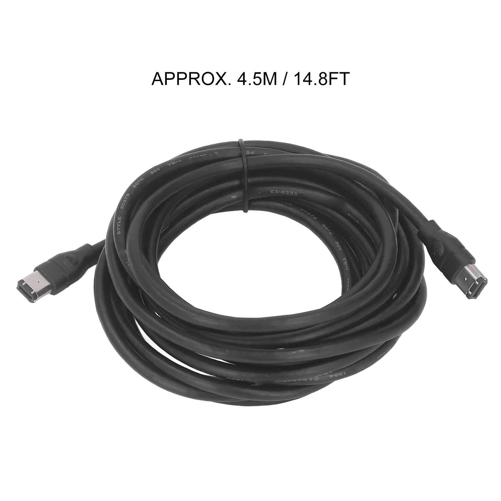Cuifati Cable Firewire DV, Cable Firewire Premium de Alta Velocidad, 6 Pines Macho a 6 Pines Macho IEEE1394 Cable Firewire para Videocámara Cámara Digital Impresora 14.8 Pies