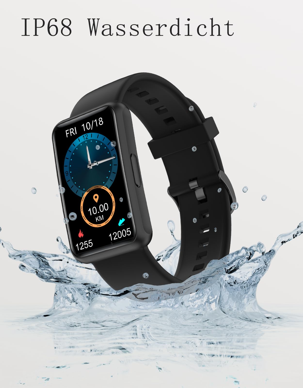 Schrittzähler Uhr (Ohne App/Ohne Handy) 1,47'' Screen Einfach Fitness Tracker Smartwatch mit Kalorienzähler Schlafmonitor Stoppuhr Wasserdicht Timer Gehen Laufen Fitnessuhr für Senioren/Männer/Frauen
