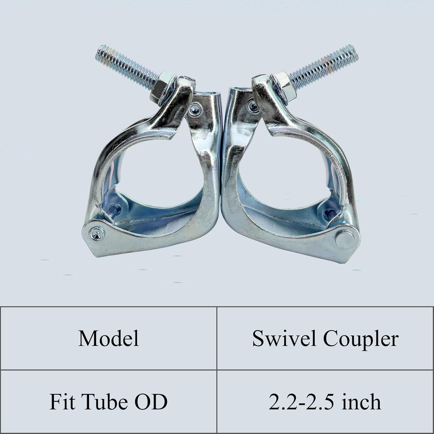 4 Pack Scaffolding Couplers, Scaffold Clamps for 2.2-2.5 inch (55-63mm) OD Tube (Swivel Coupler)