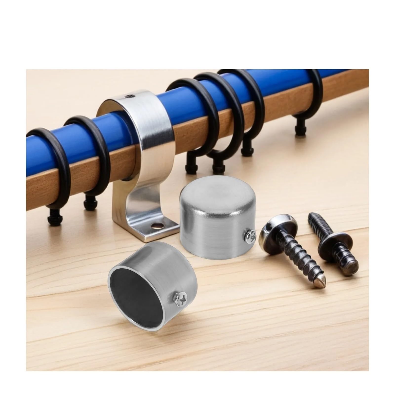 Lot de 6 embouts de tringle à rideaux en alliage - Décoration en métal pour tringles à rideaux