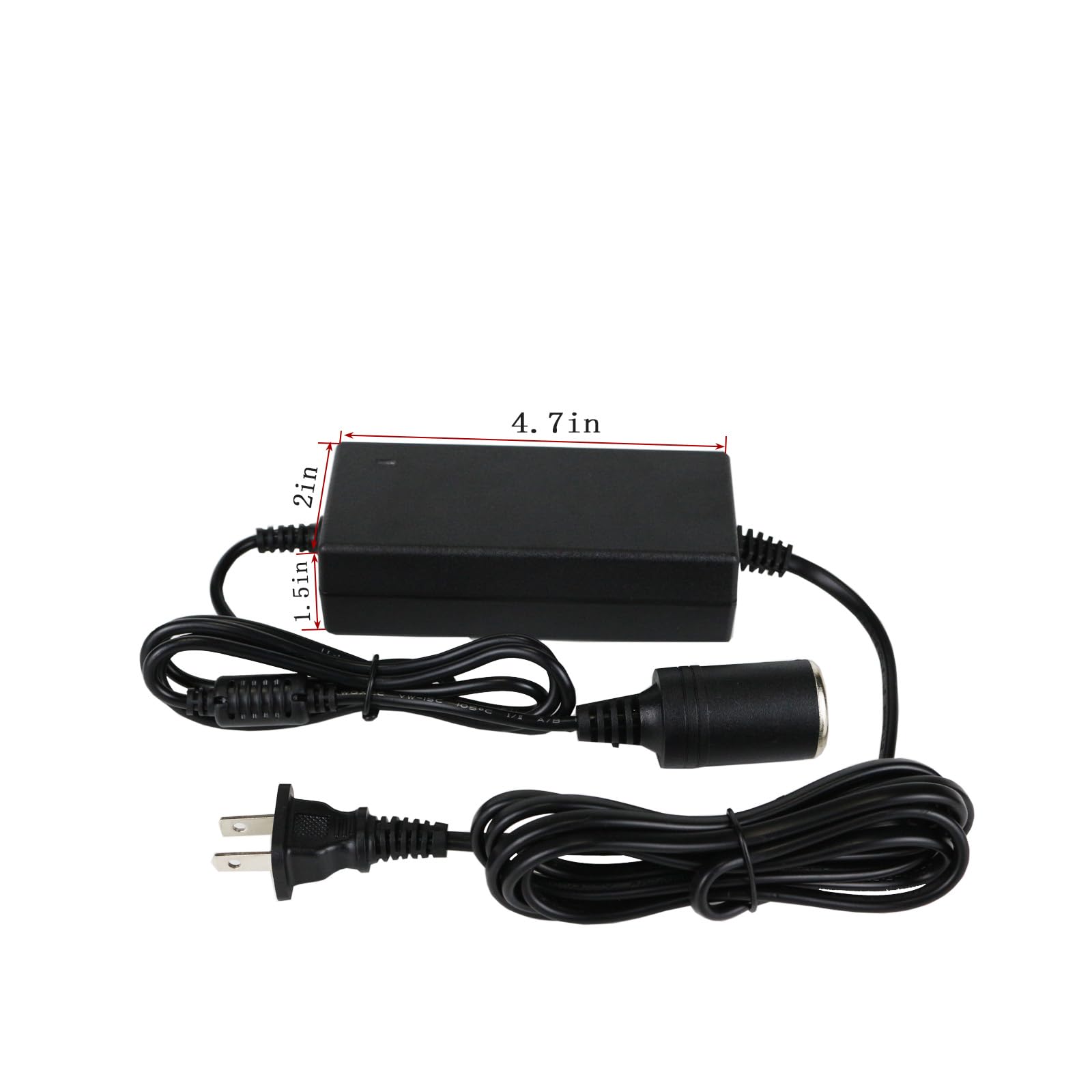 Adaptateur d'alimentation pour voiture 12 V 5 A, adaptateur d'alimentation pour refroidisseur thermoélectrique chaud/froid Coleman, pour camping, maison, bureau, dortoir ou véhicule, avec rallonge
