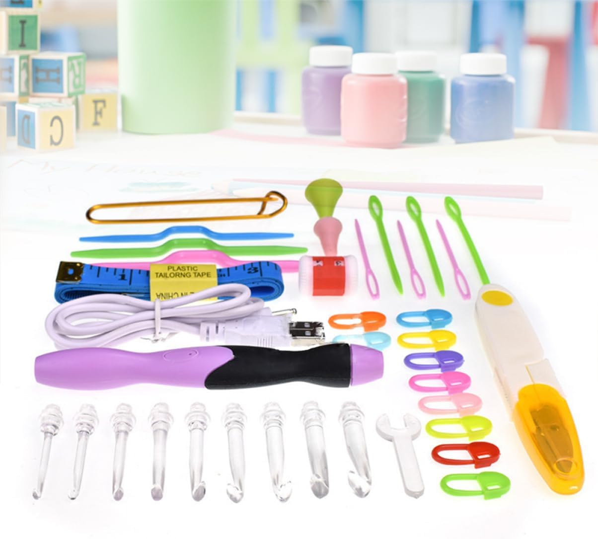 LED Crochet Hook Set 38 Piece for Experienced Crocheters