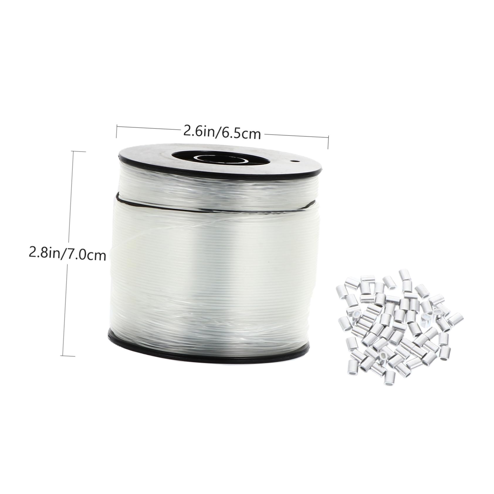 LIOOBO 1 Set Nylon Fishing Line with Aluminum Connectors Durable Outdoor Fishing Accessory Lightweight Wear Resistant Rope