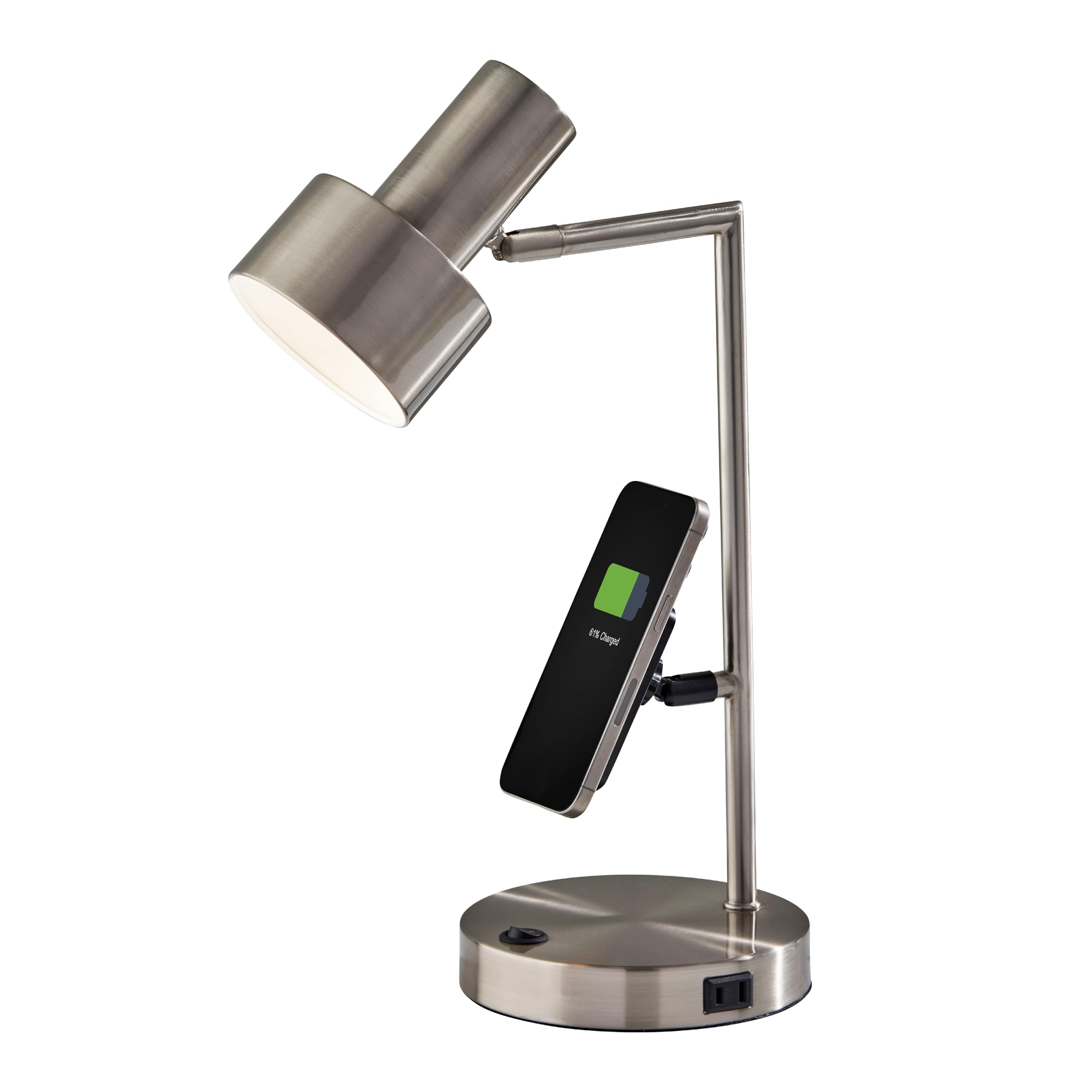 Adesso Supercharger Lamp with USB-A, USB-C, AC Outlet & Wireless