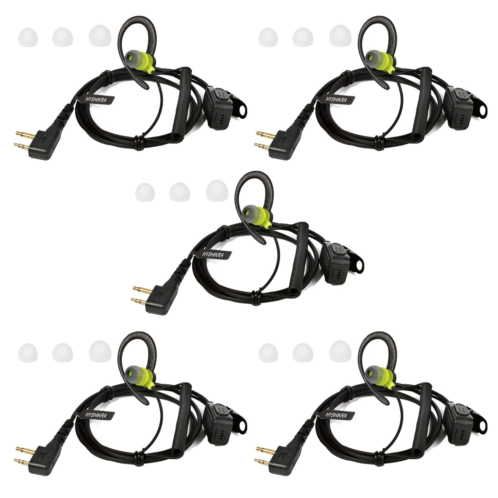 HYSHIKRA Microphone Casque Forme G Compatible avec Midland G7 Pro G8 G9 Pro M24 M24 Plus M48 M99 G6 XT G7 XTR | Surveillance de sécurité Softair (1, Forme G) - 5