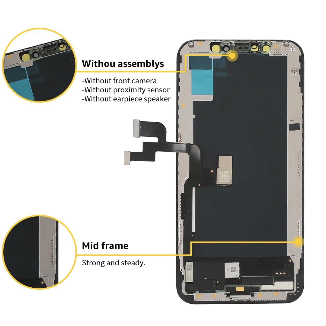 bokman Schermo Display per iPhone X, LCD Touch Screen Digitizer Parti di Ricambio con Strumenti di Riparazione