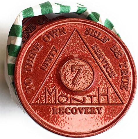 AA 7 Month Sobriety Chips - 25 Pack Aluminum Tokens For Alcoholics Anonymous