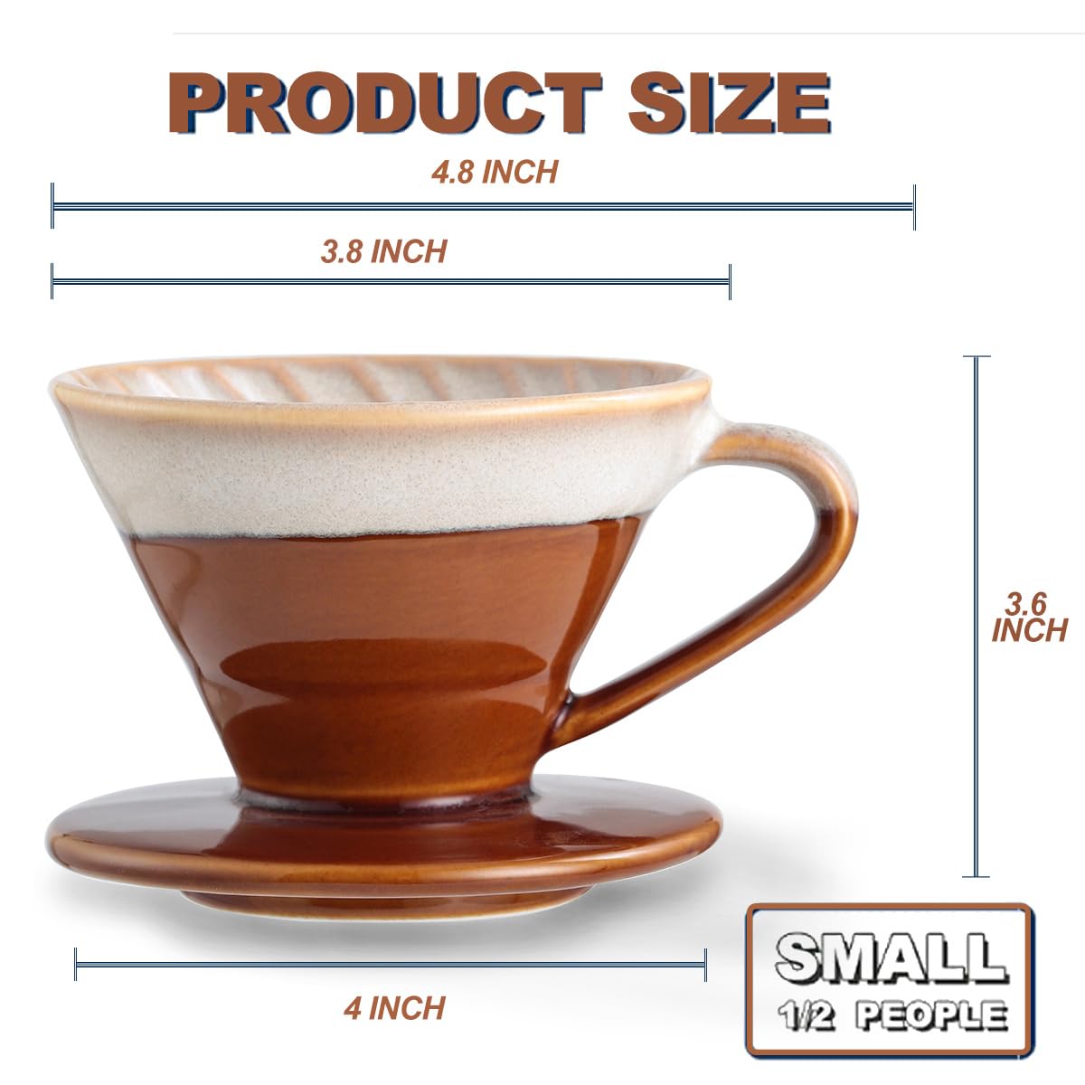 01 ceramiczny filtr kapiący do kawy nalewany kapacz do kawy przenośny ręczny stożek zestaw do ekspresu do kawy dla baristów domowych