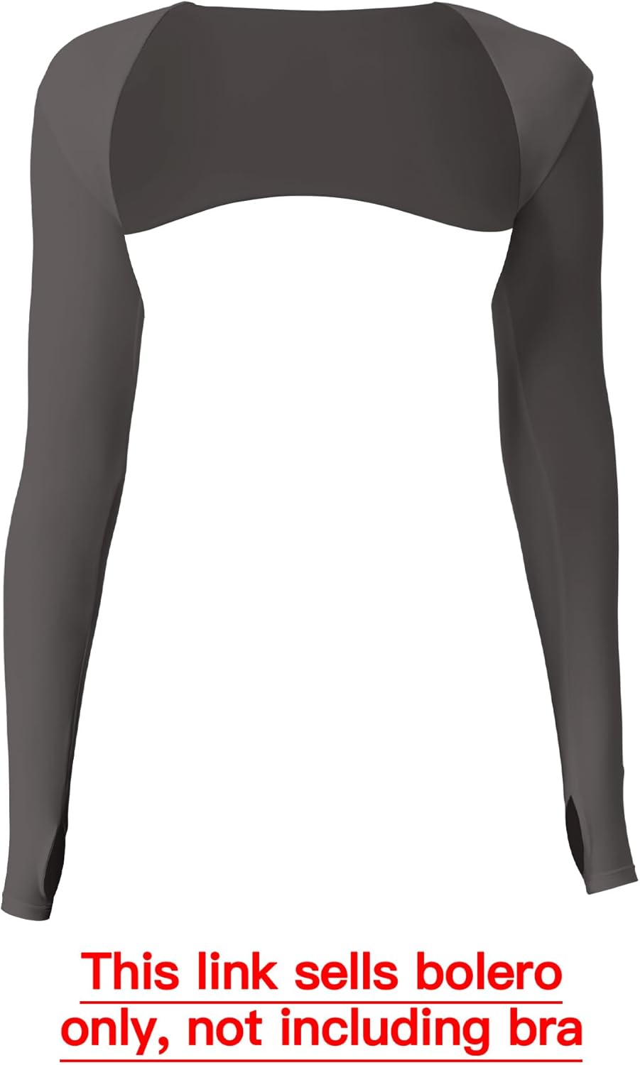 YEOREO Women Crop Top Long Sleeve Bolero Open Front Workout Cropped Shirts Sports Shrug - Image 2