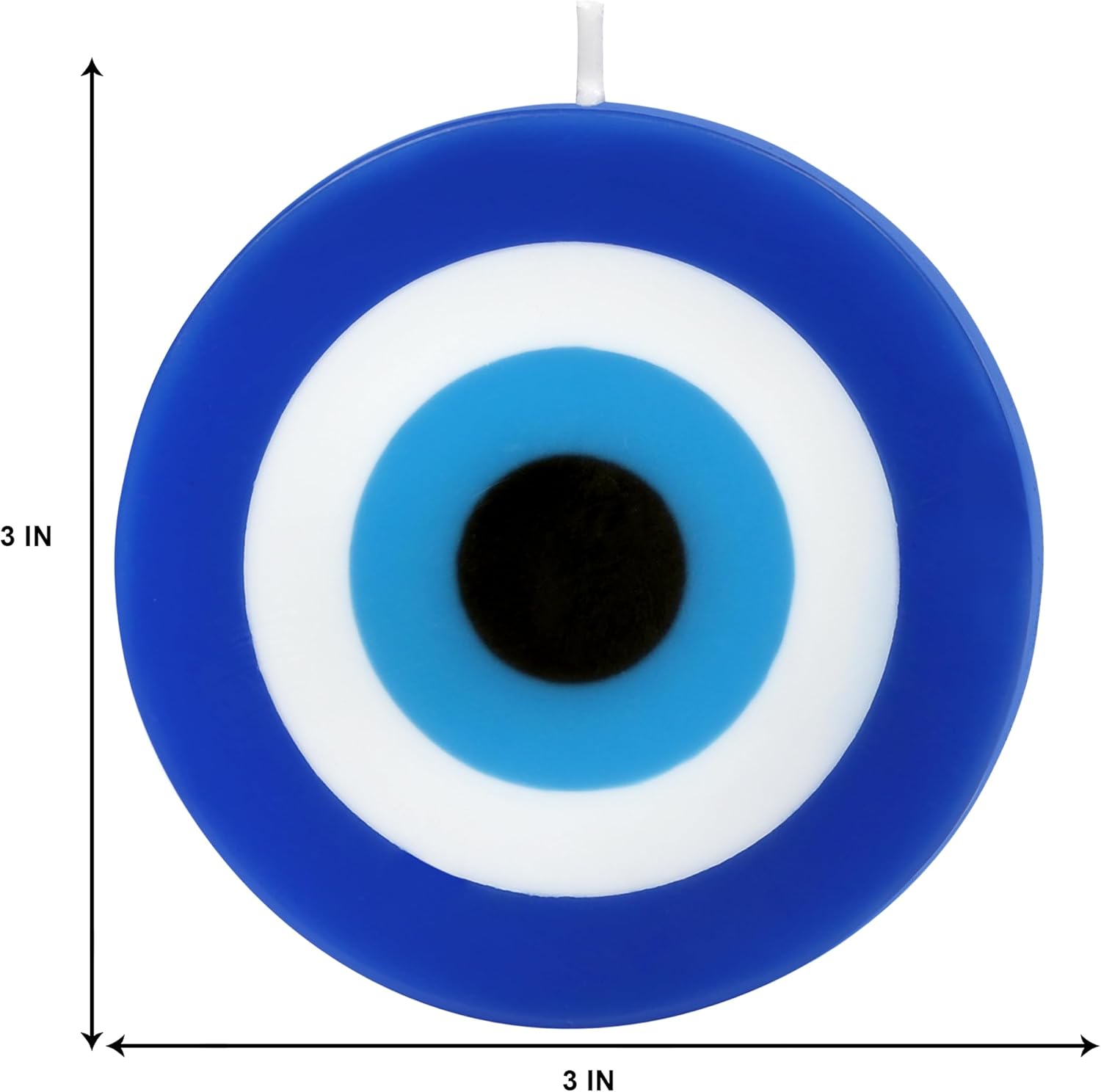 by Parkash Candles Blue Evil Eye Candle Gift Nazar Home Decor Handmade Candles Desk Sculpture Decoration for House || Bedroom || Living Room || Set of 2 (Evil Eye - Round)