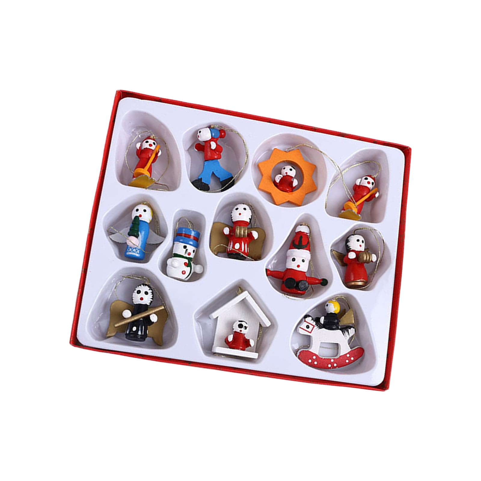 Christmas Tree Decorations Wooden Doll Ornament Snowman Hanging Pendant for Home Party and Holiday Tree Decoration