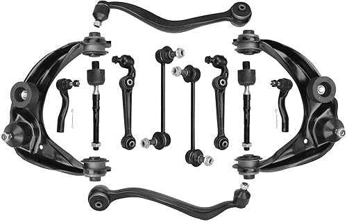 Brazos de control delanteros superiores e inferiores con rótulas + barras estabilizadoras + barras de acoplamiento para Ford Fusion para Lincoln MKZ