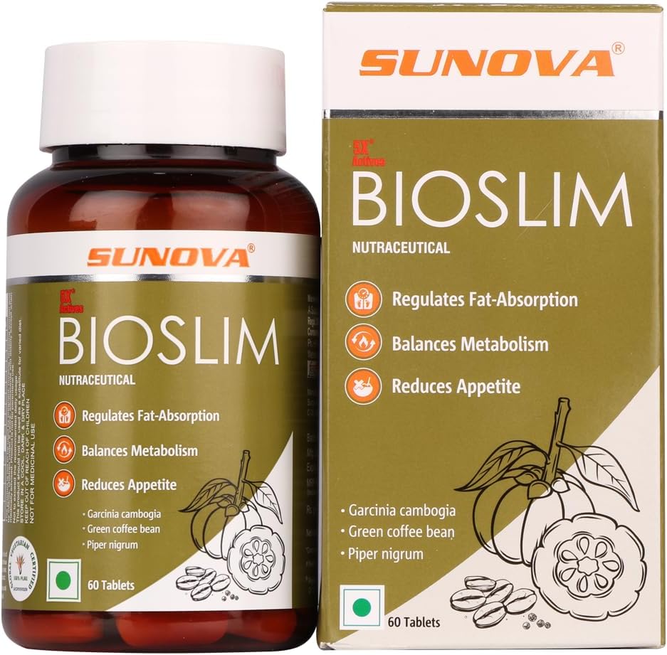 Bioslim Fat Burner Capsules – Organic Weight Management Formula Made of Garcinia Cambogia and Green Coffee Bean Extracts 60 Tablets (Pack of 1)