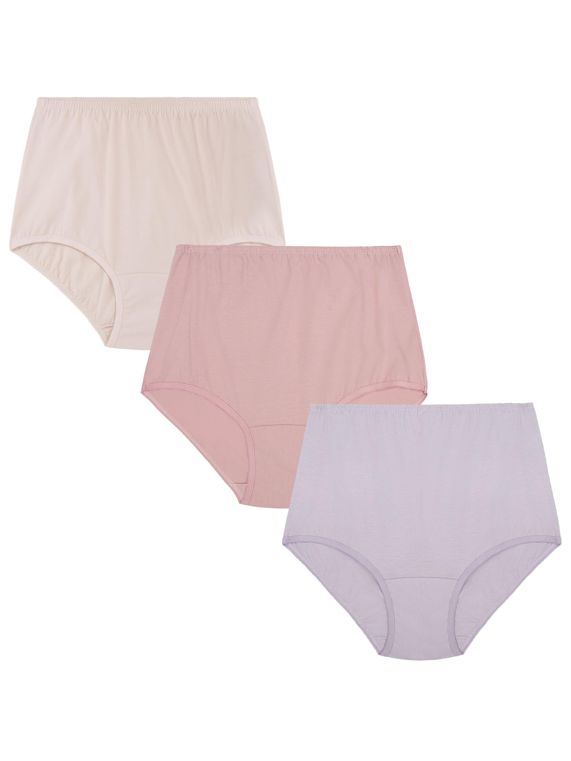 Vanity Fair Perfectly Yours Traditional Nylon Brief Panties Ropa Interior Mujer (Pack de 3)