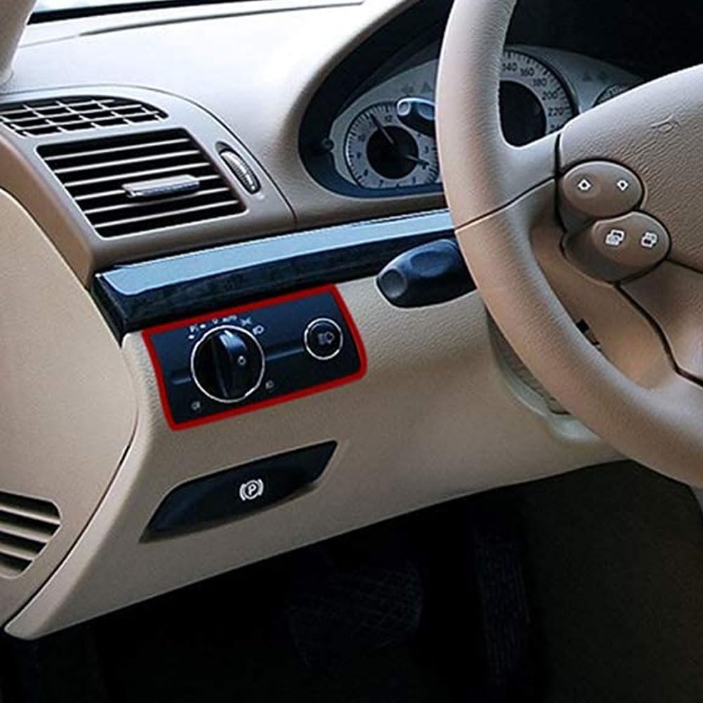 Dashboard Front Headlight Switch Cover Panel Trim Replacement for Mercedes Benz W211 E Class 320 350 550 2003 2004 2005 2006 2007 2008 (Model B)