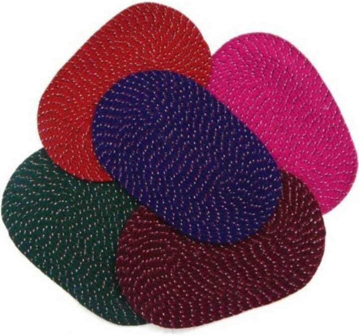 Dev Enterprises Cotton Bath mat Office mat Set of 5 Piece Multicolor