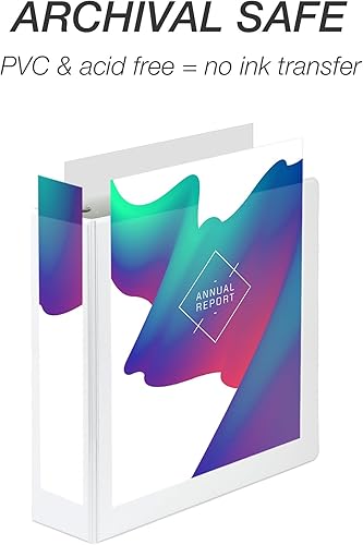 Vista 50 de Samsill Durable - carpeta negra redonda de cartón, Blanco