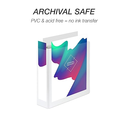 Vista 118 de Samsill (MP128567) - Carpeta de 3 anillos redondos de 2 pulgadas, fabricada en los EE. UU., con cubierta transparente personalizable para insertos