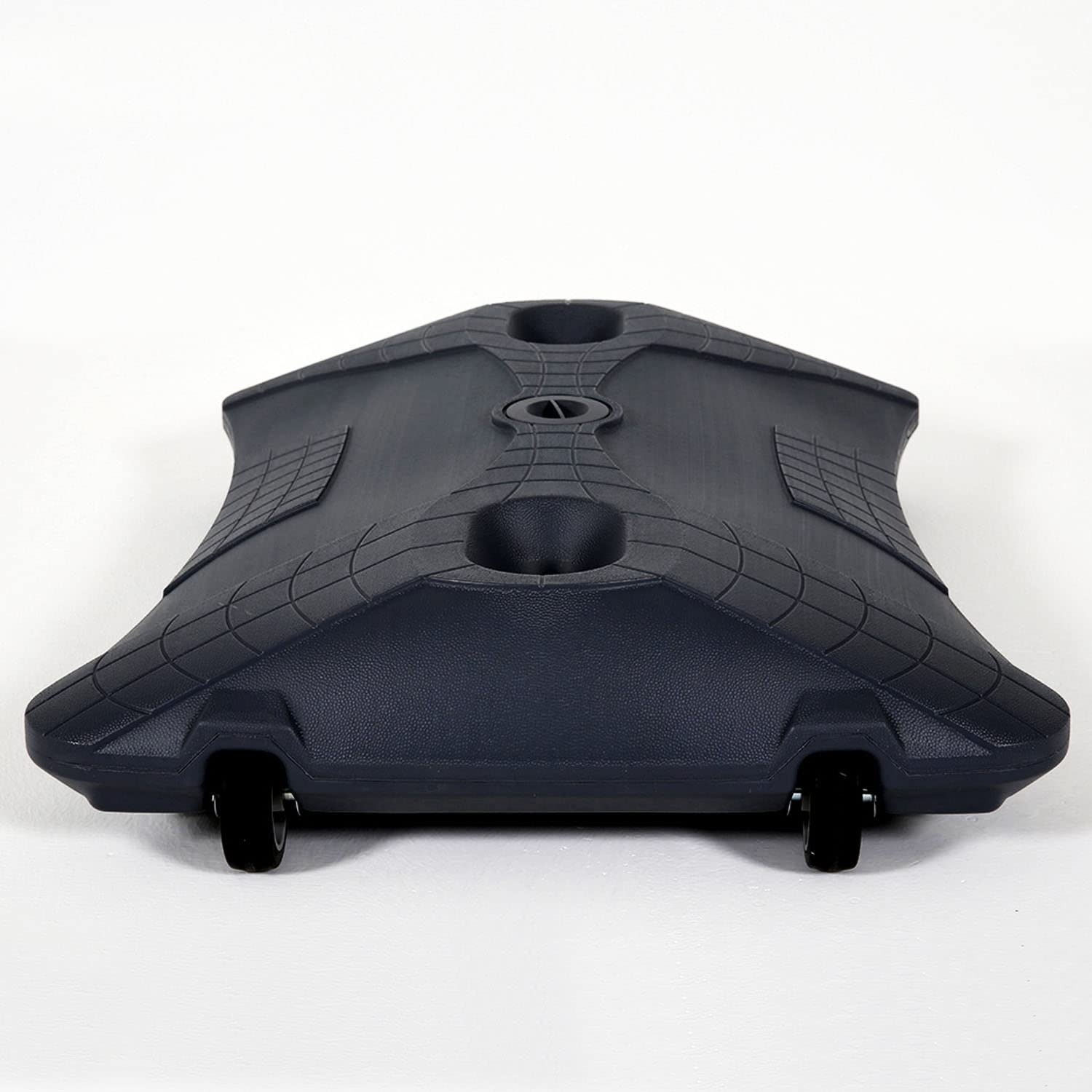 DisplayLager Kundenstopper Doppelfederung Model Wind-Pro | Für DIN A1 594x841 mm. Robuster Wetterfester Plakataufsteller. Standgewicht für hohe Windgeschwindigkeiten und Rollen (A1, Schwarz)