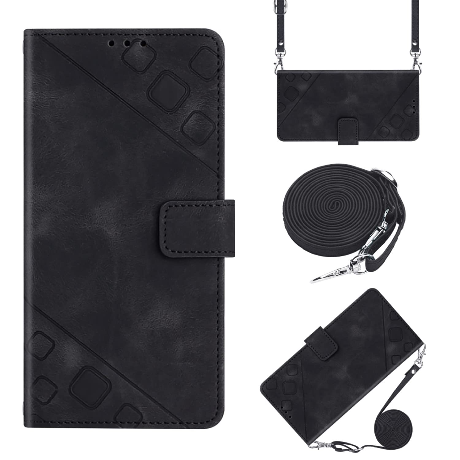 AURSTORE Custodia Portafoglio In Pelle PU Per Xiaomi Redmi Note 12s – Con Supporto E Chiusura Magnetica, Nero