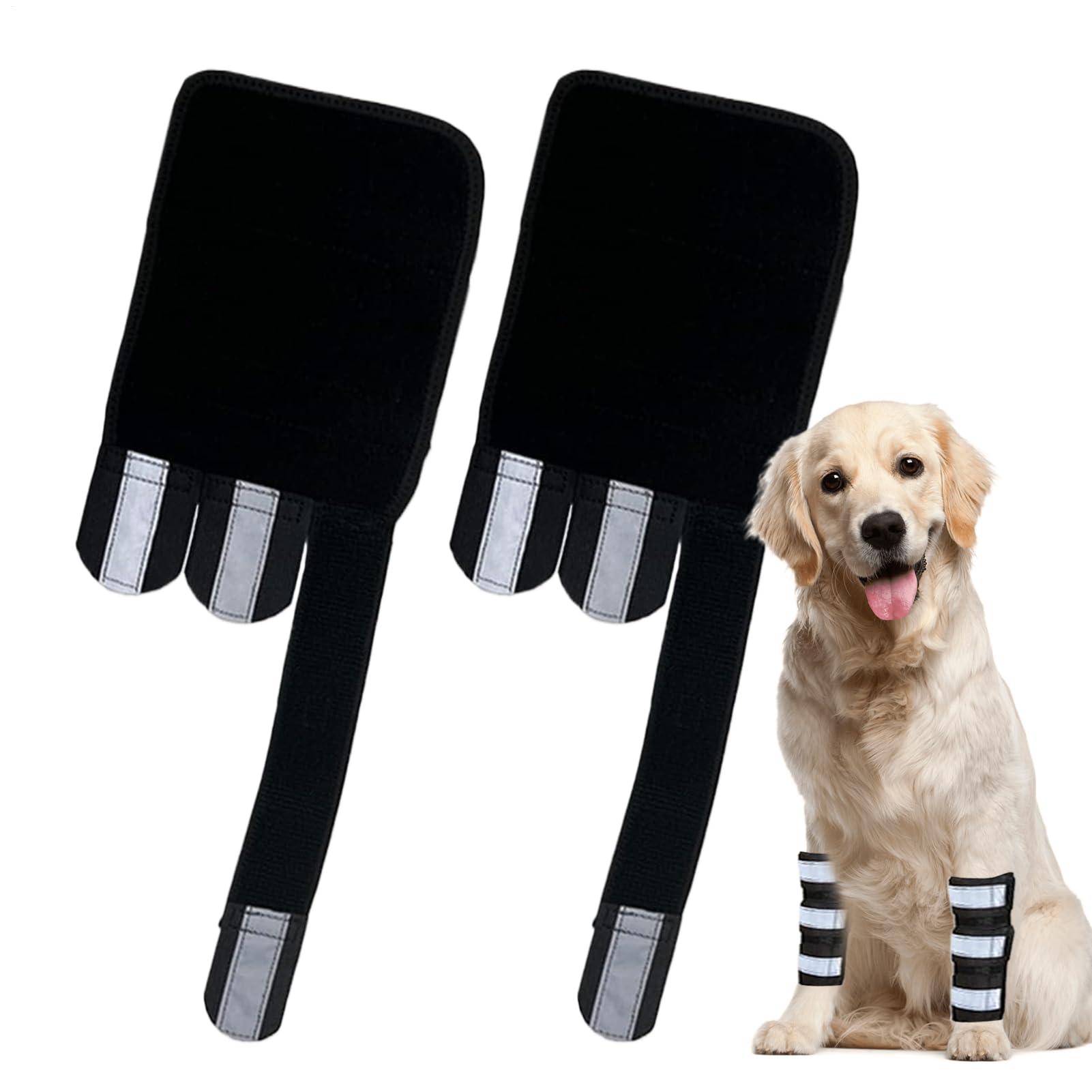 YNPQTDS Dog support for front legs, compression support for front legs, reflective and adjustable protection for front legs for walks and activities