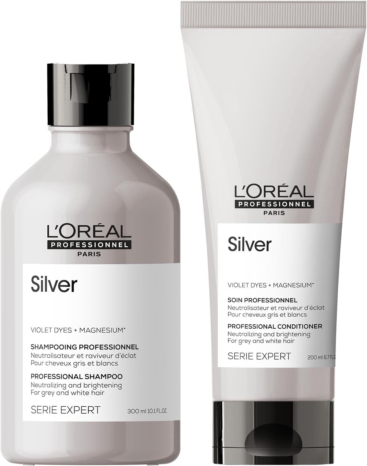 L'Oreal Professionnel Serie Expert DUO Silver Shampoo 300ml and Conditioner 200ml