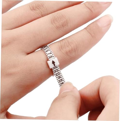 Miniatura 9 de EXCEART 30 piezas de medidas de anillo de EE. UU., anillos negros para hombres, cinturones de hombre, multitamaño, medidor de anillos de medición de