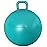 AppleRound Space Hopper Ball with Air Pump, 18in/45cm Diameter for Age 3-7, Kangaroo Bouncer, Hippity Hoppity Hopball for Children, Sit-on Bouncy Ball with Handle, Plain Color (Turquoise)