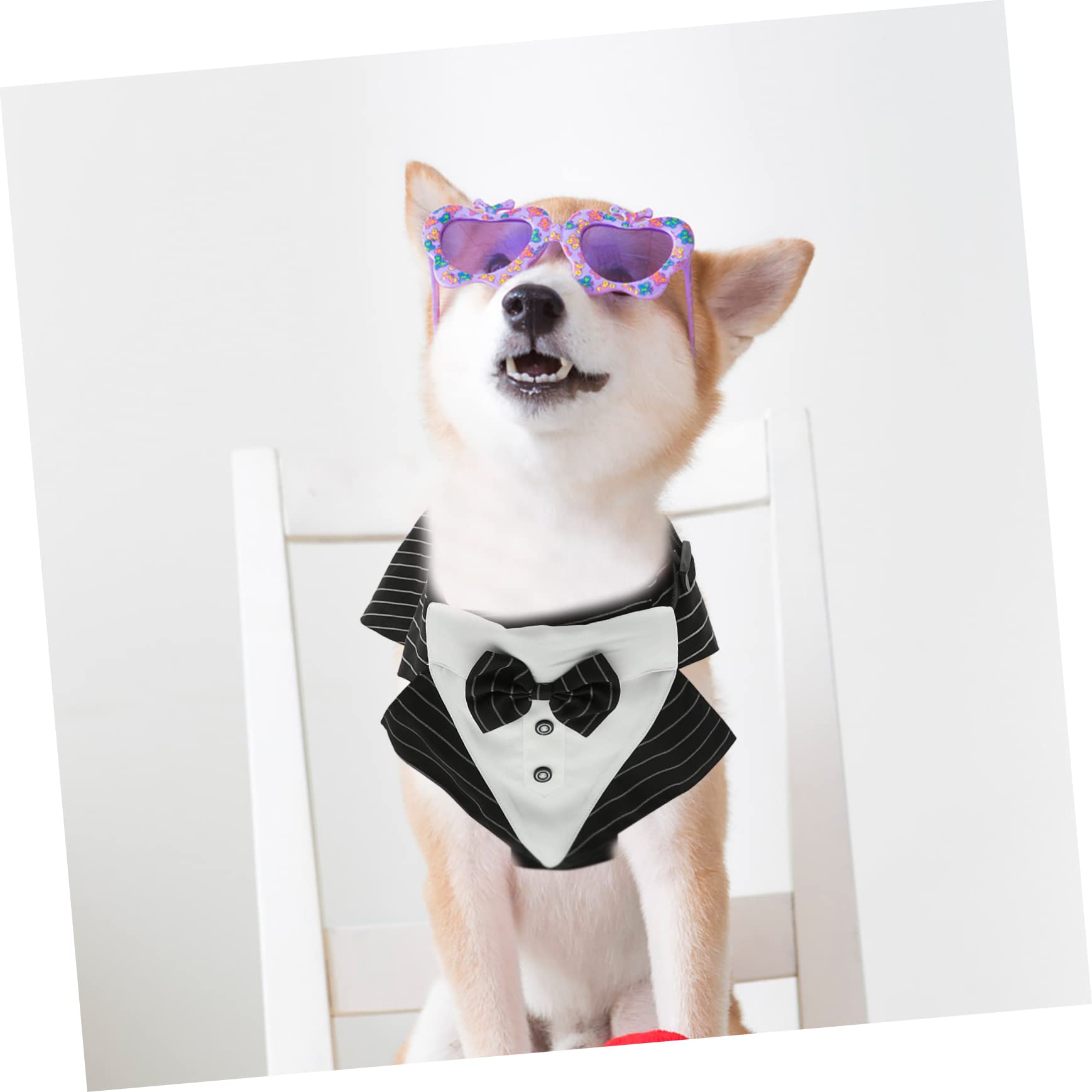 SUPVOX 3juegos Disfraz De Perro Esmoquin y Bandana Traje Elegante para Bodas y Fiestas Accesorio Decorativo para Mascotas