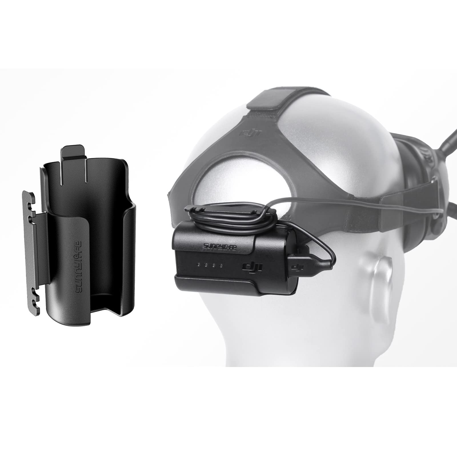 LHROPA Battery Holder Back Clip Clamp Wire Winder for Dji Avata FPV Goggles 2 / V2 Drone Accessories Support