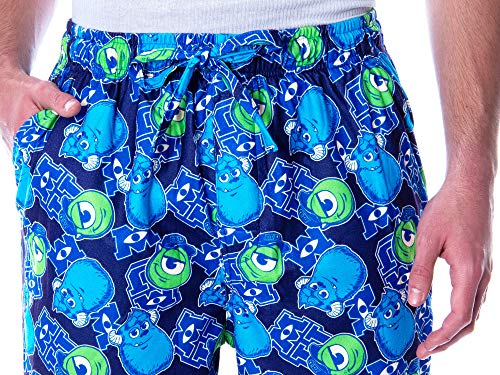 Disney Men's Monsters Inc. Monsters University Mike Wazowski e Sulley Loungewear pijama calças, Azu