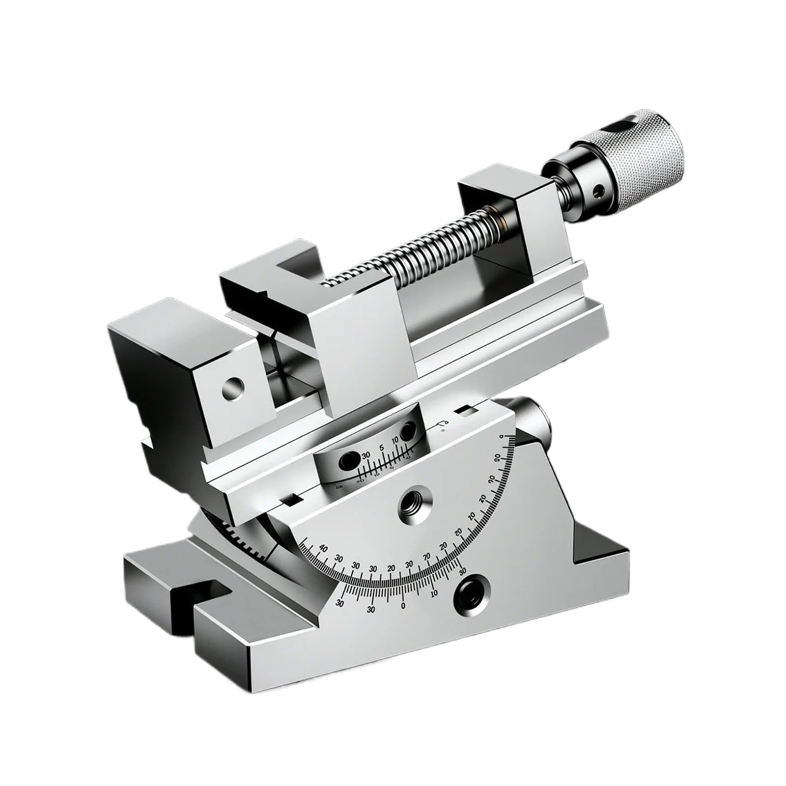 Tornillo de banco de precisión de mandíbula plana Universal, tamaño de tornillo giratorio de 2 a 3 pulgadas, rotación de 360 ​​°, ángulo ajustable, inclinación Vertical de hasta 50 °(3inch)