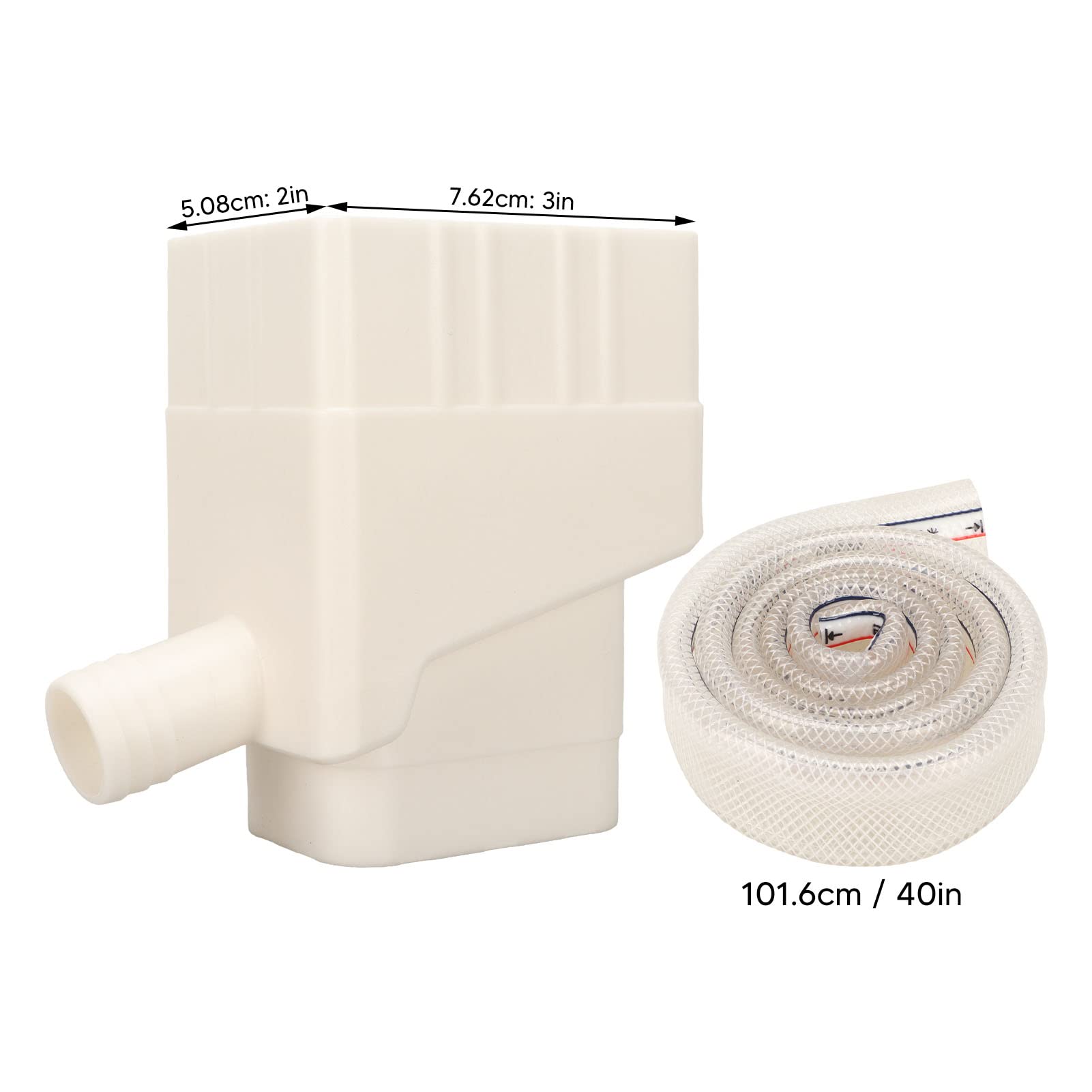 Kit Deviatore Per Acqua Piovana Universale Rettangolare Da 2x3 Pollici Con Tubo Flessibile Da 40 Pollici Per Barili Di Raccolta