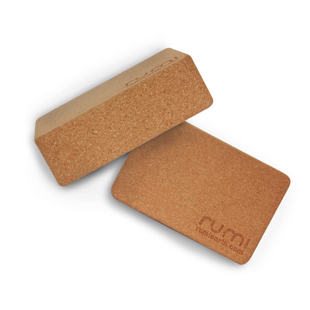 Two Rumi Yoga Block - Cork (8.7"x5.7"x3.7")