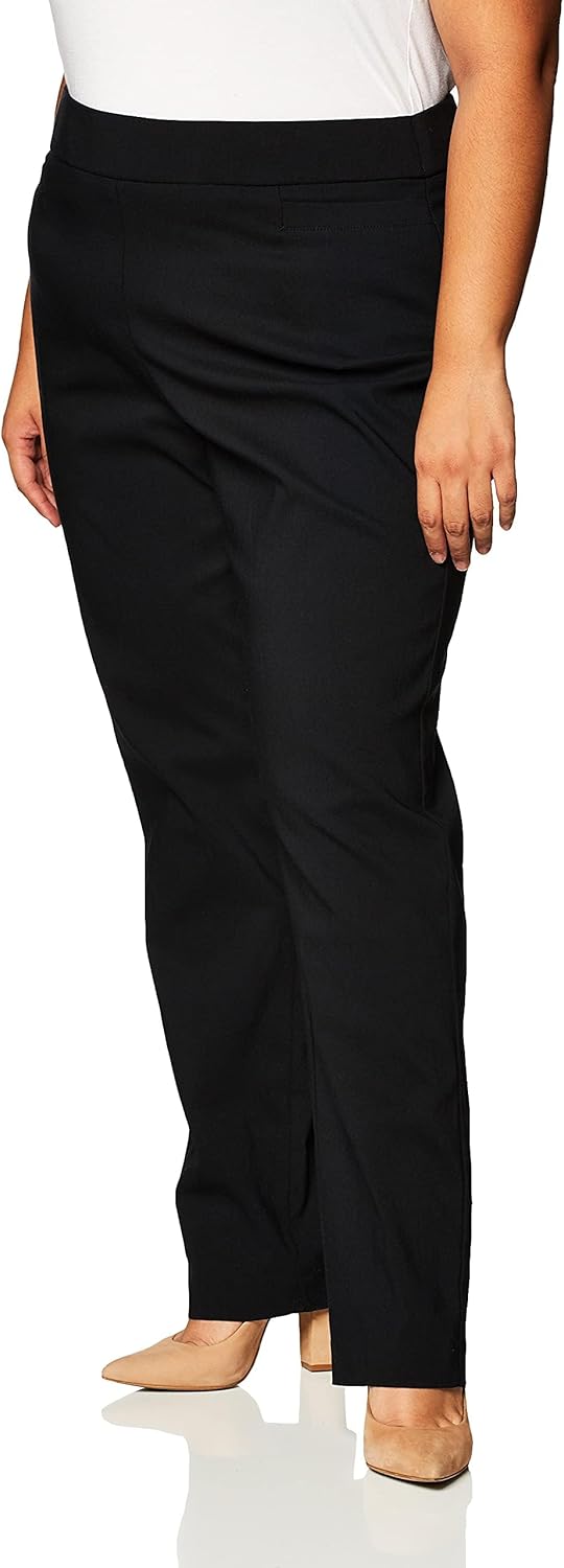 Briggs New York Women's Plus Size Super Stretch Millenium Welt Pocket Pull On Pant (Average & Short Length) - Image 2
